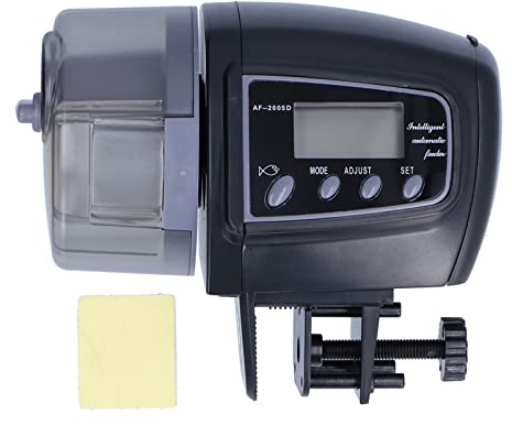 Comedero Automático para Peces LCD con Temporizador, Capacidad 100g, Diseño Duradero y Estimulable - Alimentación Precisa y Flexible para Acuarios y Peceras, Ideal para