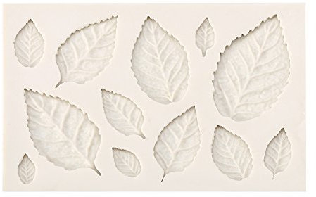 Fdit 3D Leaves Silicone Fondant Mold, Food Grade Baking Mould for Chocolate Cake Decorating Heat Resistant Sugarcraft Tool for DIY Clay Crafts
