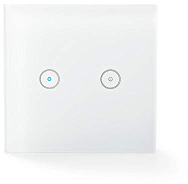 Nedis Wi-Fi smart ljusströmbrytare, dubbel Vitt