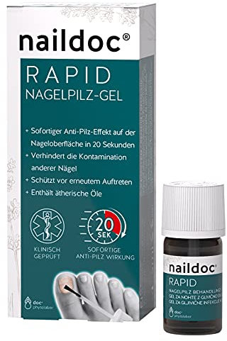 naildoc RAPID Nagelpilz Behandlungsgel 5ml - sofortiger Anti Pilz Effekt auf der Nageloberfläche in nur 20 Sekunden – hochwertige ätherische Öle - klinisch geprüft
