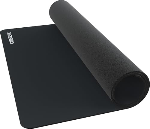 Asmodee - Gamegenic - Playmat Prime 2mm 61X35cm Black - Tapis de Jeu Noir 61x35 cm - Jeux de société - Cartes à Jouer et à Collectionner - Accessoires et Protection