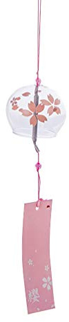 VOSAREA - Campana a vento giapponese in vetro, realizzata a mano, da appendere, per interni ed esterni, regalo di compleanno per amici, amanti dei genitori, stile 4