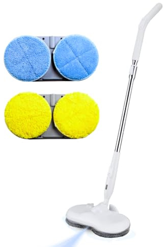 Electra Cordless Electric Spinner Spray Mop Floor and Surface Cleaner and Polisher, for Countertops and Hard Surfaces, Floors, Rechargeable, Dual Motor 250 RPM, Lightweight, 3 lb., 7 oz.