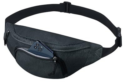 WATERFLY snygg midjeväska bältesväska höftväska: Mode bröstväska män Pack damer crossbody vattentät hip bummidja hundträning hundträning hunduggla slingväska utomhus sport resa semester, GRÅ, M,