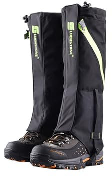 Lixada Outdoor wasserdichte Gamaschen Schneewandergamaschen Zweilagige, atmungsaktive Skigamaschen für Outdoor-Hosen zum Wandern, Klettern,Trekking und Skifahren Unisex(Adults Children optional)