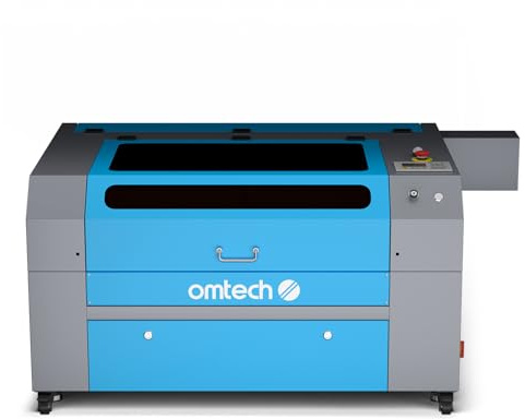 OMTech 90W 500x700mm Macchina per Incisione Laser CO2 Incisore Laser con Pannello di Controllo Digitale Aria Assistita e Ruote Girevoli Incisore con Taglio Laser Commerciale per Legno Vetro Acrilico