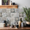 Tile Stickers for Kitchen Bathroom 15x15cm Moroccan Vintage Stick on Tiles Self Adhesive Floor Wall Stickers Vinyl Waterproof Oil Proof DIY 24pcs