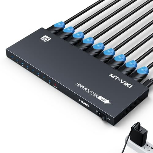 MT-VIKI 4K60Hz HDMI-splitter 1 ingång 8 utgångar