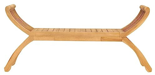 ULUYYUC Banc à bière pour balcon, petit balcon, pique-nique, jardin, 126 cm, en teck massif, pour cour, jardin, parcs, balcon