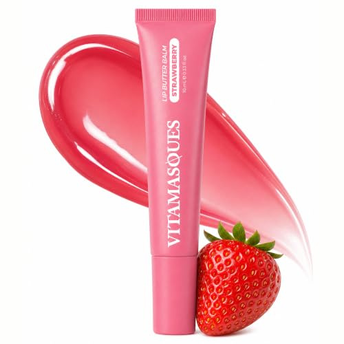 Vitamasques Lip Butter Balm - Strawberry, Korean Lip Balm - 0.33 fl.oz