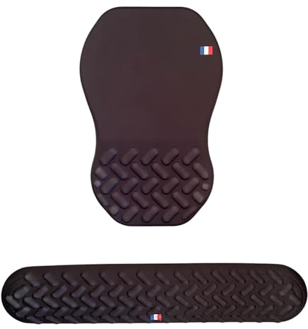 Ensemble ergonomique repose-poignet clavier + tapis de souris avec mousse mémoire haute densité | Support poignet | Accessoire bureau antidérapant | Confort, gaming, télétravail (Noir)