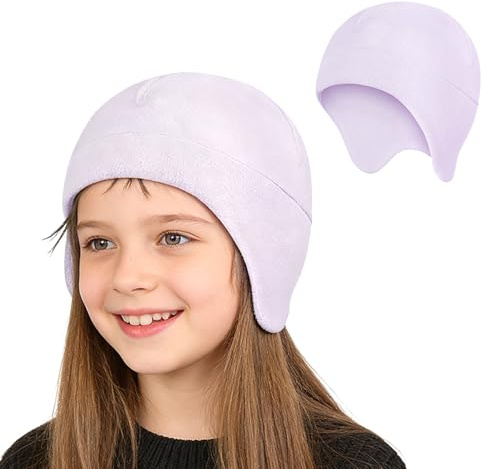 TAGVO Bonnet Enfant Hiver sous Casque Vélo, Léger Coupe-Vent Bonnet Cyclisme avec Cache-Oreilles pour Garçon & Fille, Calotte Thermique Douce pour 3–10 Ans