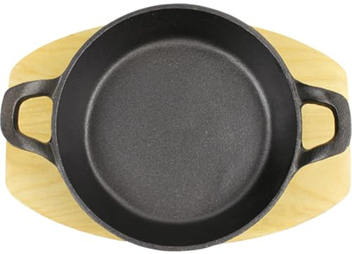 EPIGEIST Padella Mini in Ghisa 16 CM Doppio Manico Antiscottatura Padella Multifunzione Antiaderente per Uova Pancake e Bistecche Accessorio Cucina per Uso Domestico Quotidiano
