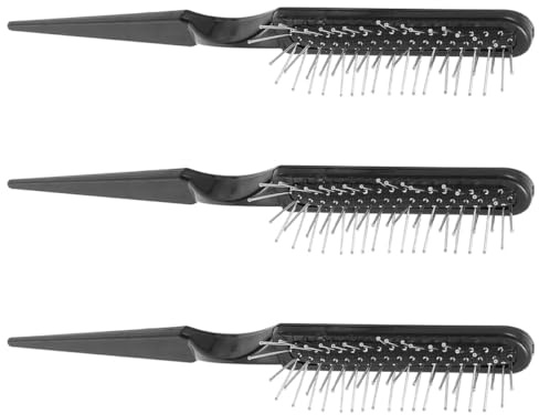 JECOMPRIS Spazzola per Chioma in Acciaio Setole Metalliche Antistatiche 3 Pezzi Pettine Massaggiante Airbag per Massaggio del Cuoio Capelluto Pettine Professionale per Cotonare Tingere