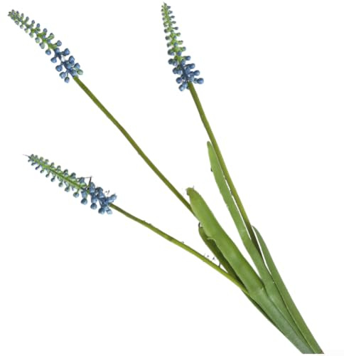 Konstgjorda hyacintblommor 43 cm realistiska falska druvor hyacintstjälkar för heminredning bröllop mittpunkt fest fotografi bakgrund och trädgårdsarrangemang (blå)