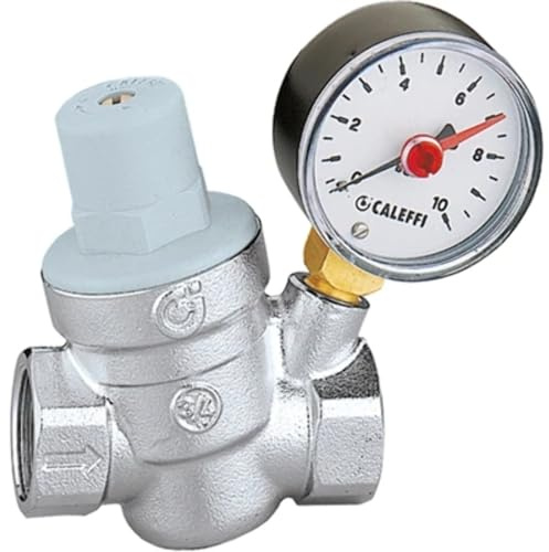 Caleffi Riduttore di Pressione con manometro 3/4, Multicolore, Standard