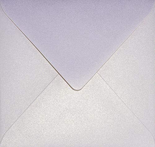 Netuno 100 quadratische Briefumschläge Perlmutt-Rose-Gold 153x 153 mm 120g Aster Metallic Candy Pink Gold glänzende Umschläge schön quadratisch für Hochzeit Geburtstag Weihnachten Einladungen
