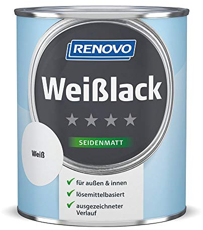 Renovo Weißlack seidenmatt weiß 750 ml für innen & außen