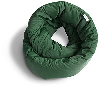 Huzi Infinity Pillow - Travel Neck Pillow - Versatile Soft 360 Support Scarf - Machine Washable - Home Travel Flight Road Trips Airplane Sleeping (Pine Green)