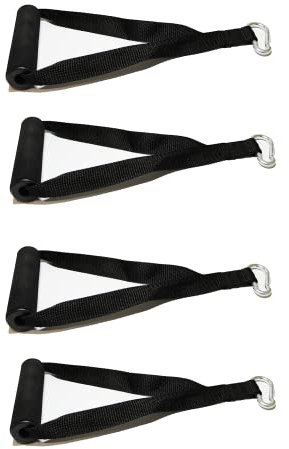 Fitness Health Pair Resistance Band Handles - Wide Grip Fitness Strap Cable Attachment Handles - Multi Gym Fitness Handles with Solid Carabiners Abs - Cable Handles for Gym - Cores Durable - 4pcs
