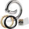 Runde Karabiner 30 Stück Rund Karabinerhaken Snap 28mm Zinklegierung Frühling Sprung Ringe für Schlüsselanhänger Tasche Geldbörse, 3 Farben