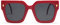 SOJOS Übergroße quadratische Sonnenbrille für Damen, Retro, Luxus, große Sonnenbrille, UV400-Schutz, SJ2194, rot