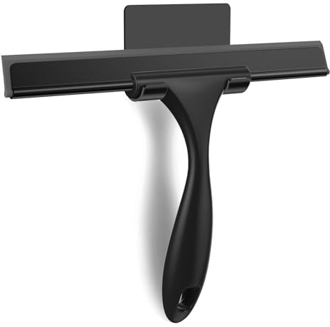 SetSail Squeegee for Shower Glass Door Stainless Steel Shower Squeegee for Glass Doors All-Purpose Window Squeegee for Tile Shower Walls, Sink, Mirror, Bathroom, Car Window Cleaning 10 Inches