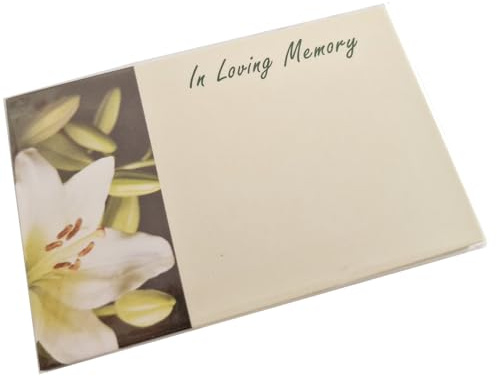 INERRA Flower Cards - Sympathy, Funeral and Remembrance Florist Message Cards - Pack of 50 (In Loving Memory 5555)