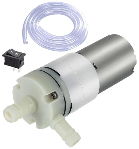 RUNCCI-YUN Membran vattenpump 370 12 V mini elektrisk vattenpump självsugande pump DC 12 V te akvarium maskin akvarium fisktank fontän