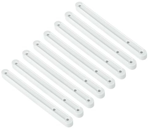 QUARKZMAN Guide Scorrevoli per Cassetti, 8pz 180mm - Guide Scorrevoli in Plastica Guide Montate Lati Scanalature per Cassetti Armadi Tavolini Notte Comodini(Bianco)