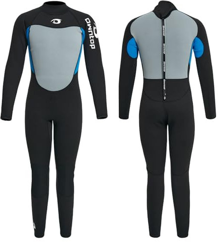 Owntop 2.5mm Neopren Thermo Neoprenanzug für Herren Damen | UV50+ Sonnenschutz | Ultra-dehnbar warm | Erwachsenen Neoprenanzug | Tauchen Surfen | Blau M