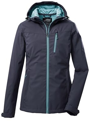 killtec Donna Giacca softshell/giacca da esterno con cappuccio KOS 89 WMN SFTSHLL JCKT, nachtblau, 50, 39138-000