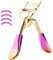 Luxspire Piegaciglia Professionale di Acciaio, Piegaciglia Make Up con 4 Pezzi Gommini di Ricambio Strumenti Trucchi Viso - Rosa