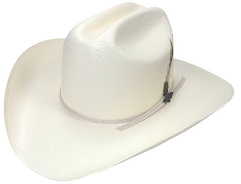 STARS & STRIPES Rodeo Style Westernhut Strohhut Cattleman Westernhut Cowboyhut Westernkleidung Strohhut für Damen und Herren (61 cm) Beige