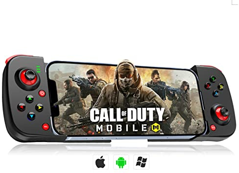 arVin Wireless Gaming Controller for iPhone/iPad/iOS/Android/Samsung/PC Gamepad Joystick with Back Button, Analog Triggers, Stretchable, Bluetooth 5.0 Low Latency, Direct Play for CODM,Diablo Immortal