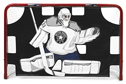 Better Hockey Extreme Pro Goalie Training Aid with 10 Target Holes - Weatherproof Nylon, Fits Full-Size Goals, 6 x 4 Feet