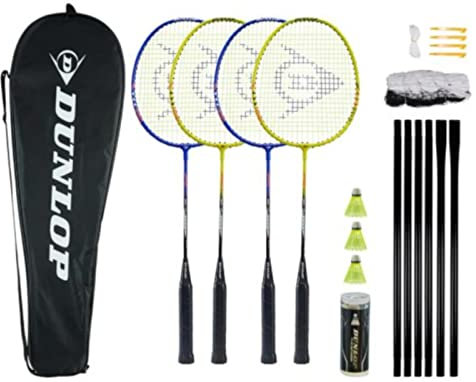 Dunlop Nitro-Star Badminton, Blue/Yellow/RED/Black, One Size