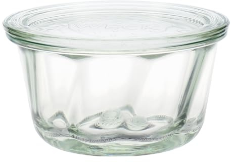 Weck Gugelhupfgläser 280 ml 4er Karton (Gläser für den Gugelhupfkuchen, mit 100 mm RR-Deckel) 37702, Durchsichtig