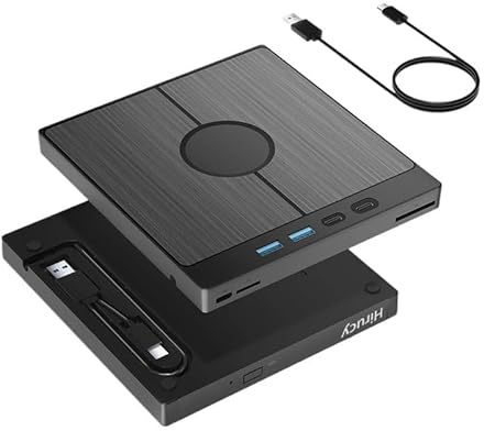 Unità Blu-ray esterna 7 in 1 USB 3.0 Tipo-C Lettore DVD CD-RW Masterizzatore ottico portatile con slot for schede SD/TF for PC laptop