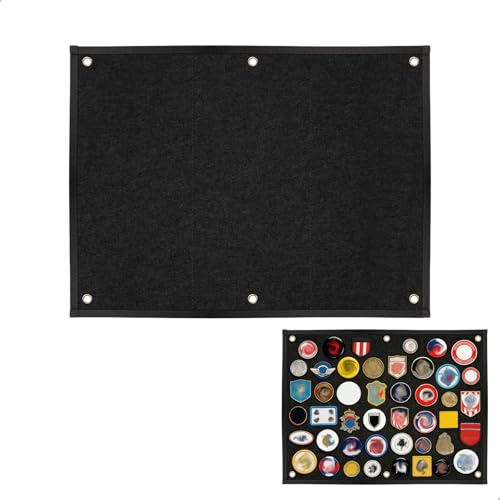 Panel de Exhibición de Parches, Plegable Tablero De Exhibición De Parches Tácticos 60 x 45cm Tablero De Parches para Colgar Parches Militares Pegatinas Insignias Sellos, Negro, 1 Piezas