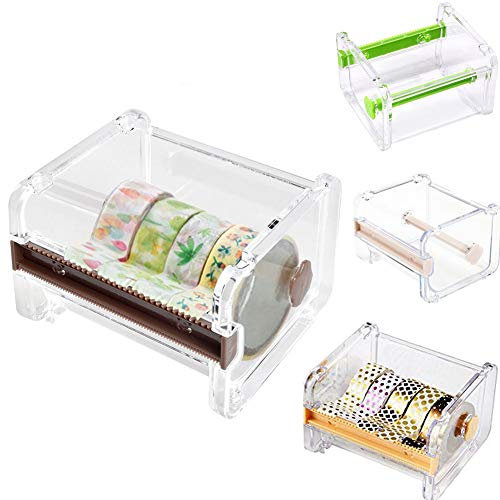 HomDSim - Set di 4 nastri Washi per dispensatori, per rotolo di nastro adesivo, nastro adesivo da tavolo fai da te