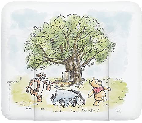 Ceba Baby Wickelauflage - Weiche Wickelunterlage zum Wechseln von Windeln, mit Disney-Motiven - Robustes PVC, abwaschbar - Wickeltischauflage - 85 x 72 cm - Winnie the Pooh