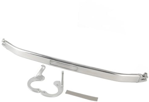 XTevu Barra duomi anteriore superiore in alluminio - Barra duomi anteriore superiore color argento per Honda Civic EG EK 92-00, Del Sol 93-97, Integra DC2 94-02 auto