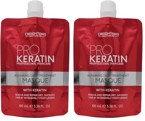 Creightons Pro Keratin Repairing Deep Treatment Masque (100ml) - Formulated with Keratin. Rescue and Repair Dry, Damaged Hair by Intensively Moisturising (Pack of 2)
