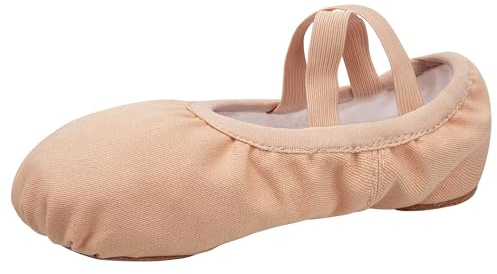 Stelle Ballet Shoes for Women Highly Stretch Canvas Dance Slipper Yoga Shoes for Girls/Adults(Tan,6MW)