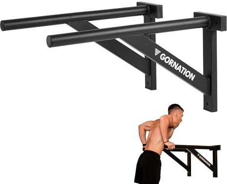 GORNATION Barre Parallele per Dips a Muro, Dip Station a Parete, Ideale per Calisthenics, per Palestra a Casa, Attrezzatura per Allenamento della Forza, Home Gym, Indoor/Outdoor (Outdoor)