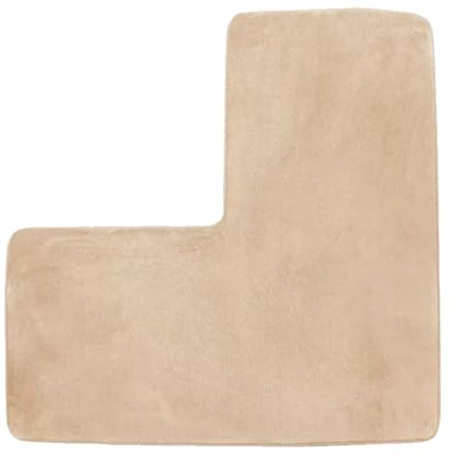 ACESOME Alfombra de baño en forma de L, alfombrilla de ducha de esquina, secado rápido, antideslizante, lavable, alfombrilla de baño de esquina, alfombrilla de baño en forma de L, alfombrilla de baño
