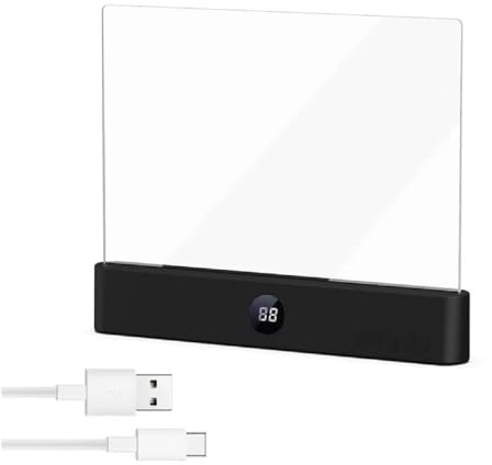 Luce per Libri, Luce da Lettura Piatta a LED Trasparente Ricaricabile con 3 Colori e Timer, Lampada a Pannello Dimmerabile Luce per Pagina Intera del Libro per Leggere a Letto di Notte, Regali