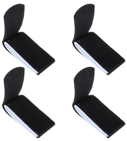 SHERCHPRY 4 Correas de Fijación para Esquís y Snowboard Cintas Multifuncionales de Cierre Adhesivo Negras Resistentes y Flexibles Accesorio Adecuado para Transporte y Sujeción Deportes