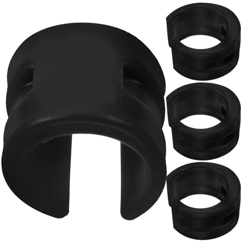CALLARON Protège-chaîne Vélo en Caoutchouc Noir 4 Pièces, Anneaux de Protection Anti-Collision pour Fourche Arrière de VTT, Accessoires de Protection de Cadre Robustes et Résistants à